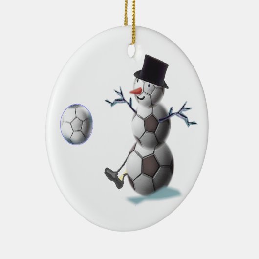 Fußball-Liebhaber-Weihnachtsgeschenk-Verzierung Keramikornament (Rechts)