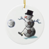 Fußball-Liebhaber-Weihnachtsgeschenk-Verzierung Keramikornament (Vorne)