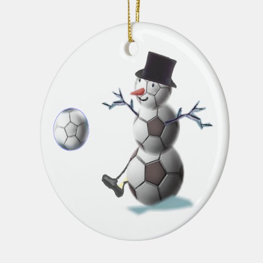 Fußball-Liebhaber-Weihnachtsgeschenk-Verzierung Keramikornament (Links)