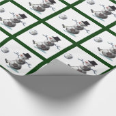 Fußball liebt Weihnachten Geschenkpapier (Ecke)