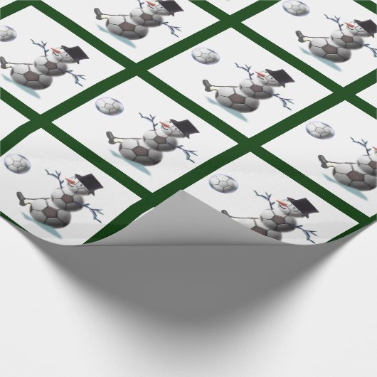 Fußball liebt Weihnachten Geschenkpapier (Ecke)