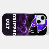 Fußball lila Rauch Case-Mate iPhone Hülle (Rückseite (Horizontal))