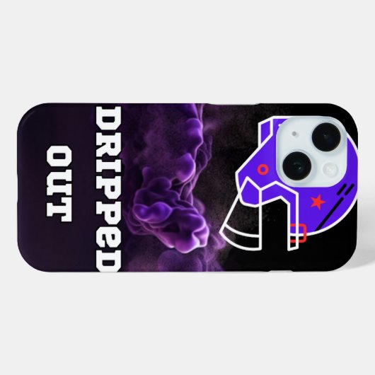 Fußball lila Rauch Case-Mate iPhone Hülle (Rückseite (Horizontal))