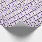 Fußball, Lila rosa Geschenkpapier (Ecke)