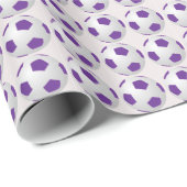 Fußball, Lila rosa Geschenkpapier (Rolleneckpunkt)