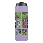 Fußball Lila Thermosbecher (Vorderseite)