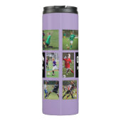 Fußball Lila Thermosbecher (Rückseite)