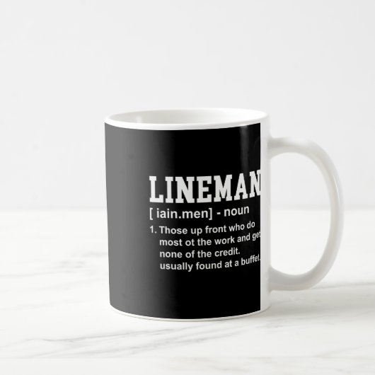 Fußball Lineman Definition Funny Offensive Linema Kaffeetasse (Rechts)