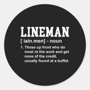 Fußball Lineman Definition Funny Offensive Linema Runder Aufkleber