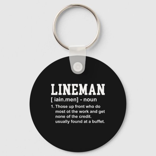 Fußball Lineman Definition Funny Offensive Linema Schlüsselanhänger (Vorderseite)