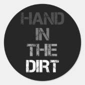 Fußball Lineman Shirts für Herren Handschuhe Runder Aufkleber (Vorderseite)