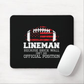 Fußball Lineman Weil Brick Wall O-Linie D-line Mousepad (Mit Mouse)