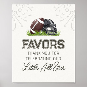 Fußball Little All Star Favors Geburtstagsschild Poster