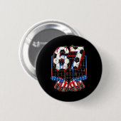 Fußball Ll 67 Drip Six Seven Gen Alpha Meme USA Fl Button (Vorne & Hinten)