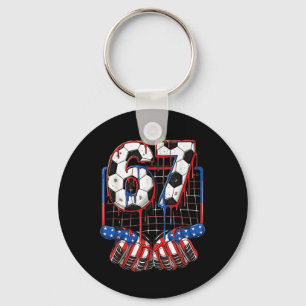Fußball Ll 67 Drip Six Seven Gen Alpha Meme USA Fl Schlüsselanhänger
