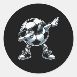Fußball Ll Dabbing Lustiger Sportler Fußball Runder Aufkleber