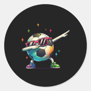 Fußball Ll Dabbing Sungles Fußballspieler Kinder J Runder Aufkleber