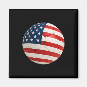 Fußball Ll Mit Amerikanischer Us-Flagge 4. Juli Sp Magnet