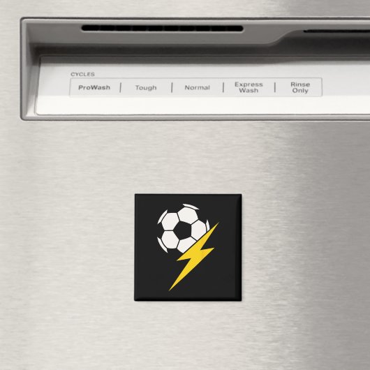 Fußball Ll Mit Gelbem Blitz Teamcoach Oder Magnet (In Situ (Geschirrspüler))