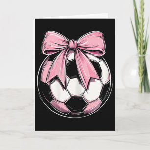 Fußball Ll Rosa Coquette Bogen Zierliche Schleife  Karte