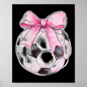 Fußball Ll Rosa Kokette Schleife Zierliche Schleif Poster