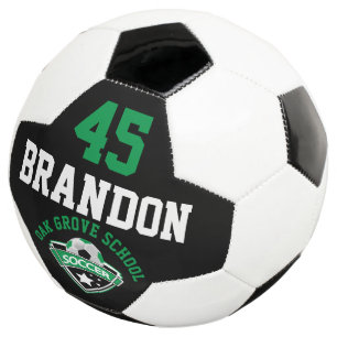 Fußball-Logo - Grün, Schwarz und Weiß Fußball