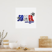 Fußball-Logo "Les Bleus"-Fahne der französischen G Poster (Küche)