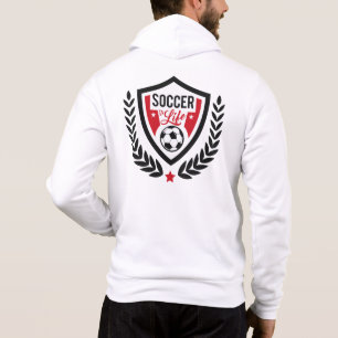 Fußball-Logo mit individuellem Namen Hoodie