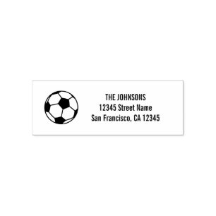 Fußball-Logo selbstfärbende Rücksende-Adresse-Stem Permastempel