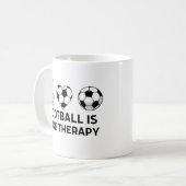 Fußball Lover Football ist wie Therapie Kaffeetasse (Vorderseite Links)