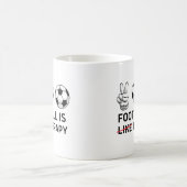 Fußball Lover Football ist wie Therapie Kaffeetasse (Mittel)