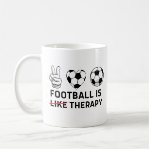 Fußball Lover Football ist wie Therapie Kaffeetasse