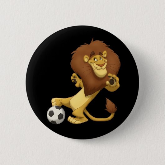 Fußball-Löwe-Knopf Button (Vorderseite)