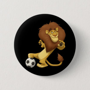 Fußball-Löwe-Knopf Button