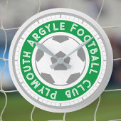 Fußball-Lüfter oder Fußball-Unterstützer. Fußballc Runde Wanduhr