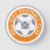 Fußball-Lüfter oder Fußball-Unterstützer. Fußballc Runde Wanduhr (Vorderseite)