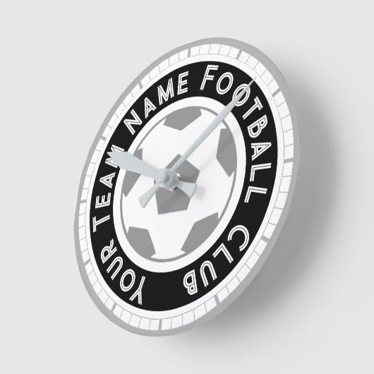 Fußball-Lüfter oder Fußball-Unterstützer Runde Wanduhr (Winkel)