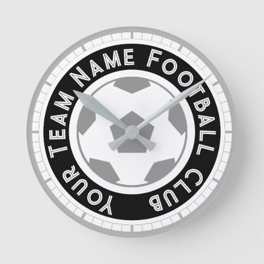 Fußball-Lüfter oder Fußball-Unterstützer Runde Wanduhr (Vorderseite)