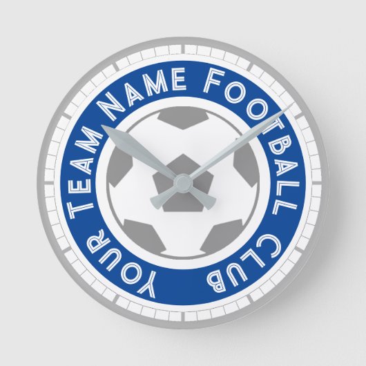 Fußball-Lüfter oder Fußball-Unterstützer Runde Wanduhr (Vorderseite)