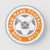 Fußball-Lüfter oder Fußball-Unterstützer Runde Wanduhr (Vorderseite)