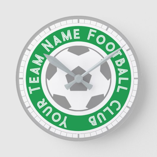 Fußball-Lüfter oder Fußball-Unterstützer Runde Wanduhr (Vorderseite)
