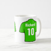 Fußball-Lüfter Shirt zu personalisieren. Kaffeetasse (VorderseiteRechts)