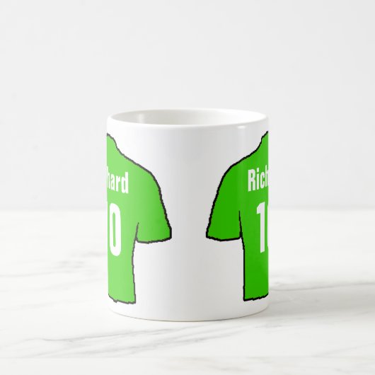 Fußball-Lüfter Shirt zu personalisieren. Kaffeetasse (Mittel)