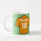 Fußball-Lüfter Shirt zu personalisieren. Kaffeetasse (Links)