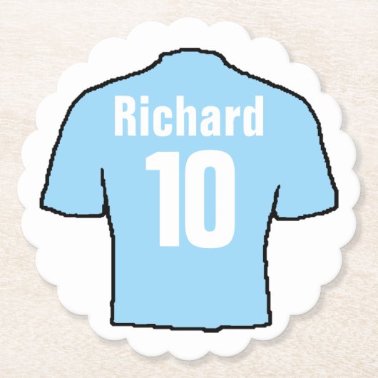 Fußball-Lüfter Shirt zu personalisieren. Untersetzer (Vorderseite)