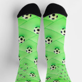 Fußball-Lüfterdesign mit grünem Hintergrund Socken (Oben)