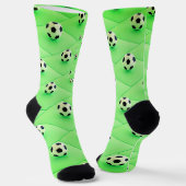 Fußball-Lüfterdesign mit grünem Hintergrund Socken (Gewinkelt)