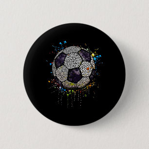 Fußball lustige Punkt-Tag-Shirts für Kinder Männer Button