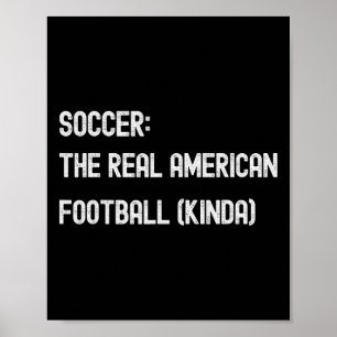 Fußball Lustiger Amerikanischer Fan Spiel Spiel Wi Poster