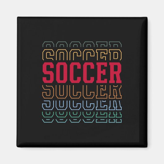 Fußball Lustiger Layered Text Team Spieler Trainer Magnet (Vorne)